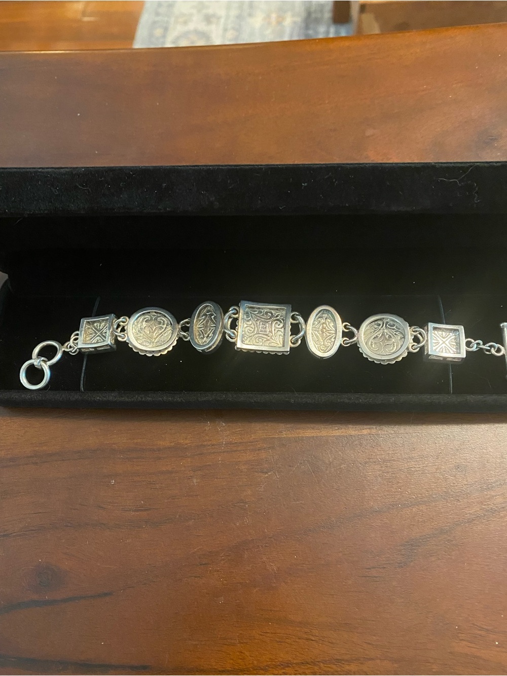 Whitney Kelly Blue Lapis Gem Stone Sterling Bracelet - Picture 5 of 6